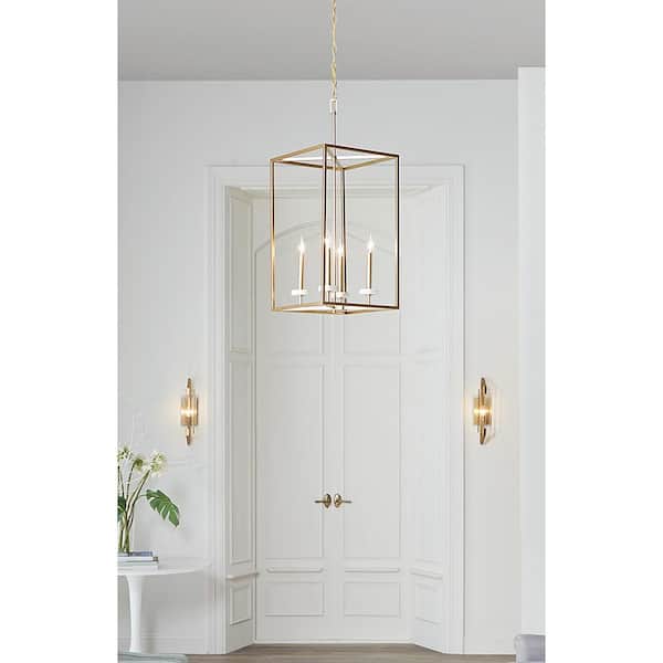 Cahill Collection 1-Light Brushed Bronze Clear Glass Luxe Bath Vanity Light