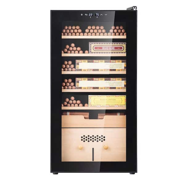 Electric Cigar Humidor, 82L Cigar Humidor Cabinet with Cooling, Heating and Humidity Control, 6 Layer Spanish Cedar