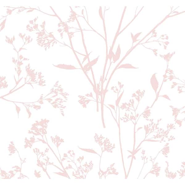 A-Street Prints Southport Blush Delicate Branches Wallpaper Sample