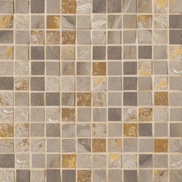 Marazzi Jade 13 in. x 13 in. x 8-1/2 mm Taupe Porcelain Mesh-Mounted Mosaic Wall Tile (1.17 sq. ft. / piece)