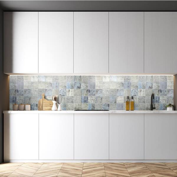 3D Falkirk Retro 1/100 in. x 38 in. x 19 in. Blue Beige Faux Distressed Marble PVC Decorative Wall Paneling (5-Pack)