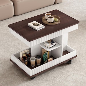 CSC DECOR INC 29.1 in. White Rectangle MDF Multi-Functional End