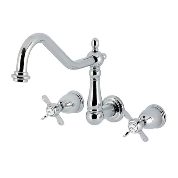 Essex 2-Handle Wall Mounted Roman Tub Faucet in Polished Chrome
