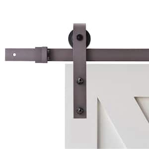 79 in. Classic Bent Strap Barn Style Sliding Door Track and Hardware Set