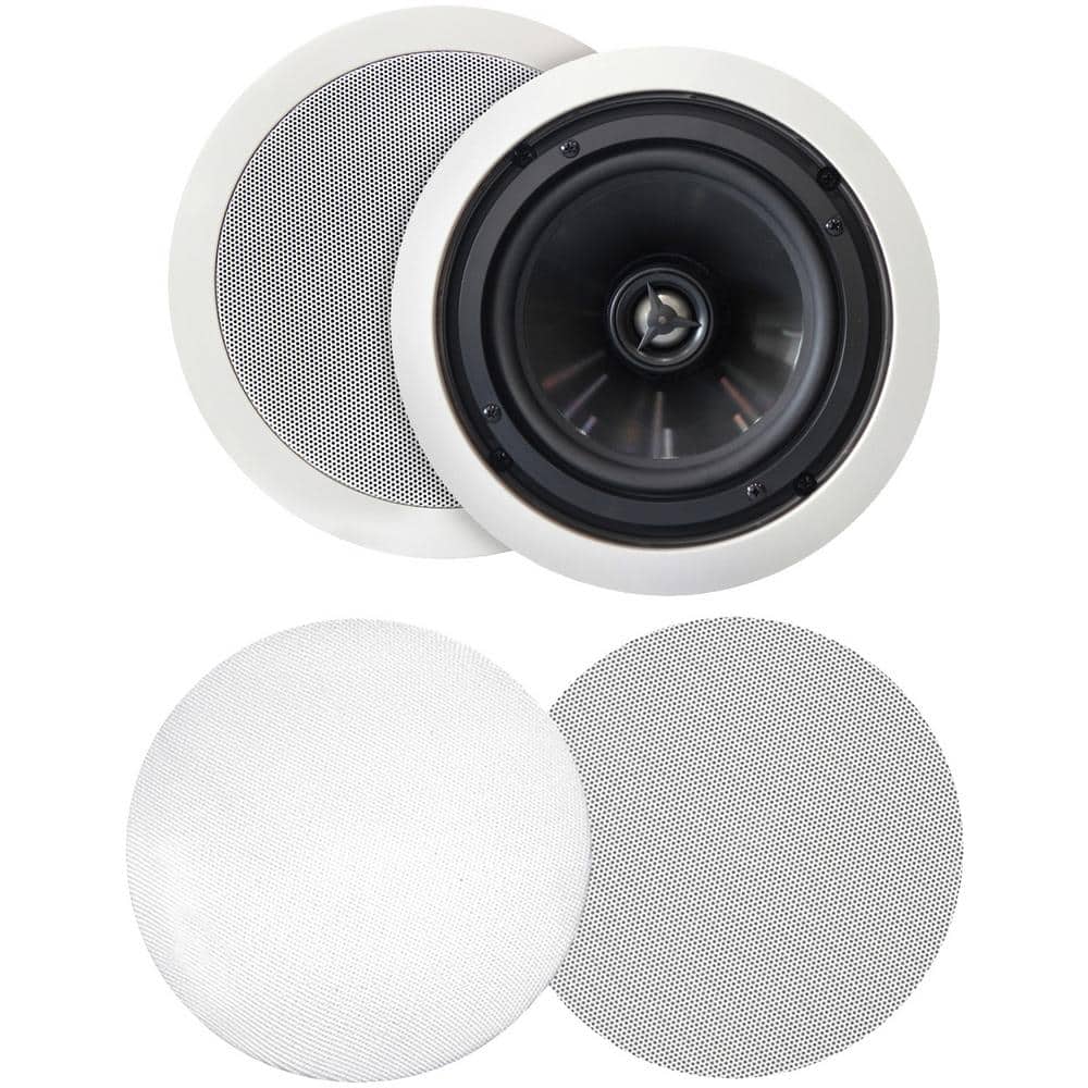 UPC 729305004154 product image for 125W 6.5 in. Weather-Resistant In-Ceiling Speakers, Pivoting Tweeters, Metal and | upcitemdb.com