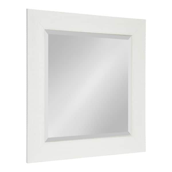Kate and Laurel Boardwalk Rectangle White Wall Mirror