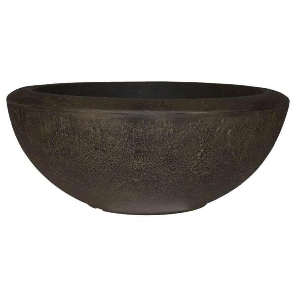 Planters Online 21 in. Round Sable Resin Bowl Planter
