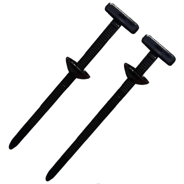 7 in. Nylon Cable Tie Buckle Zip Ties with Push Mount Pin Button