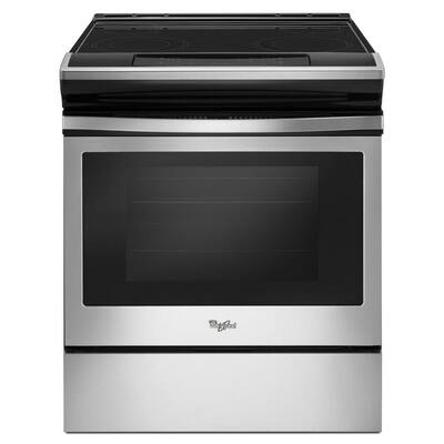 Whirlpool 4.8 cu. ft. Slide-In Electric Range in Stainless Steel 4.8 cu. ft. Slide-In Electric Range in Stainless Steel