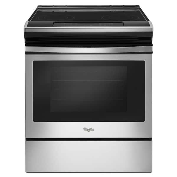 Whirlpool 4.8 cu. ft. Slide-In Electric Range in Stainless Steel