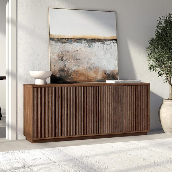 Meyer&Cross Alston Satin Walnut MDF 68 in. Buffet Table BF2413