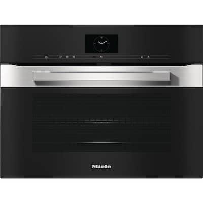 H 7640 BM 24 in. Electric Convection Wall Oven with Built-in Microwave in Stainless Steel