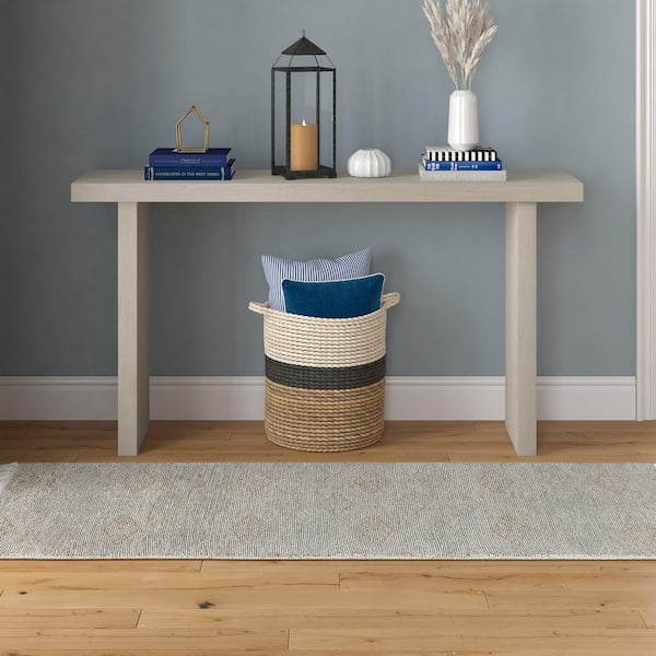 Meyer&Cross Soren 55 in. Alder White Rectangle MDF Top Console Table