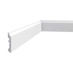1/2 in. D x 3-3/8 in. W x 78-3/4 in. L Primed White High Impact Polystyrene Baseboard Moulding (3-Pack)