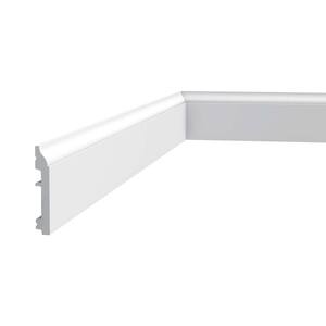 1/2 in. D x 3-3/8 in. W x 78-3/4 in. L Primed White High Impact Polystyrene Baseboard Moulding (27-Pack)