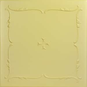 Spring Buds 1.6 ft. x 1.6 ft. Glue Up Foam Ceiling Tile in Concord Ivory