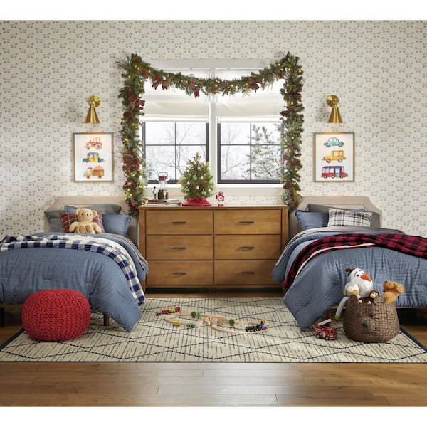 StyleWell Kids transportation Framed Wall Art (Set of 2) (17 in. W x 21 in. H), Brown