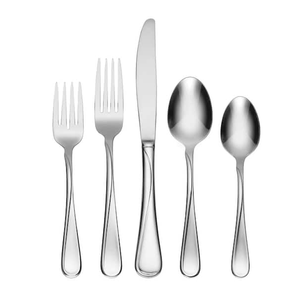 Oneida Flight 65-Piece Silver 18/0 Stainless Steel Flatware Set ...