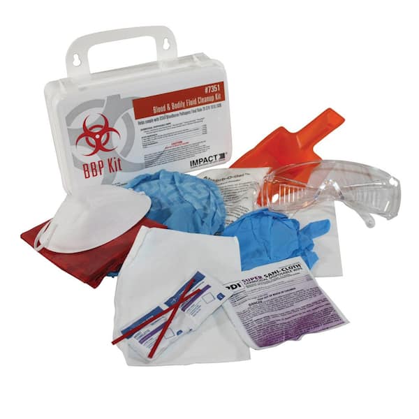 IMPACT PRODUCTS Bloodborne Pathogen Kit with Heavy-Duty Plastic Case