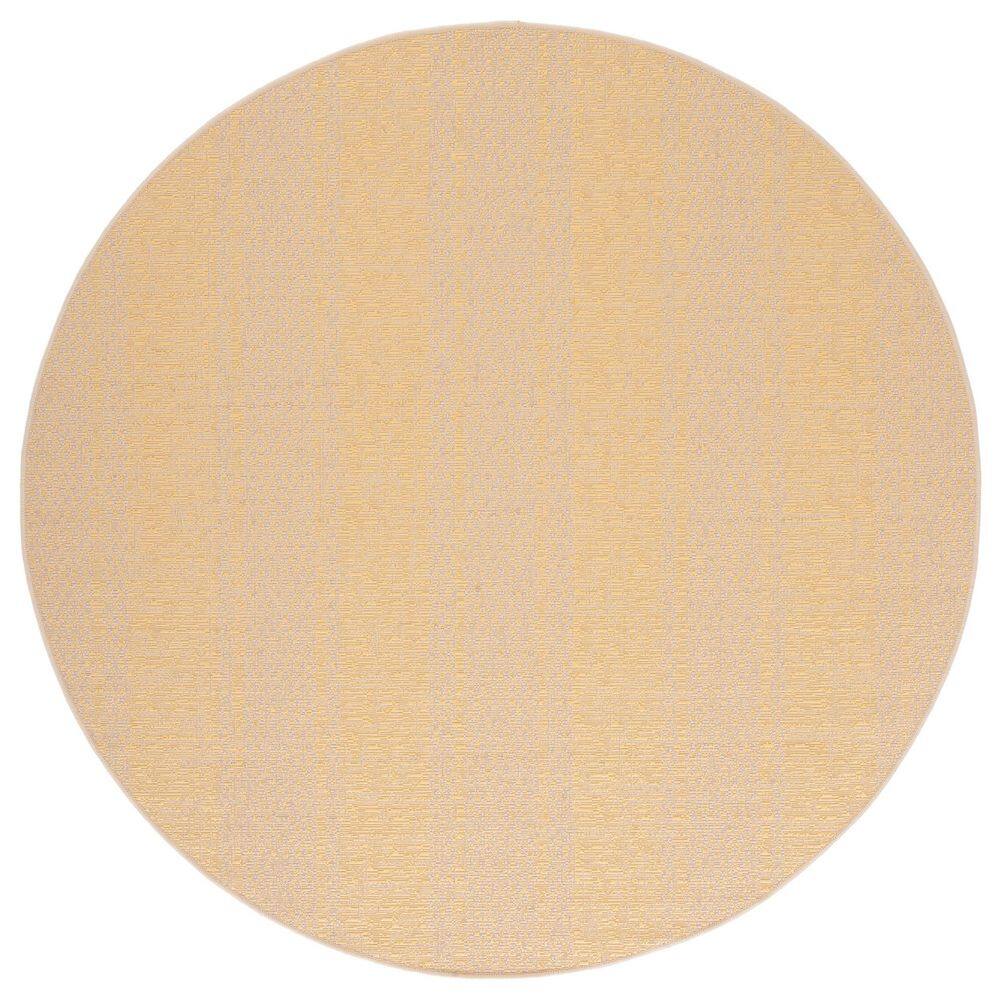 Courtyard Beige/Gold 7 ft. x 7 ft. Striped Diamond Indoor/Outdoor Round Area Rug price history on PriceWatchPro