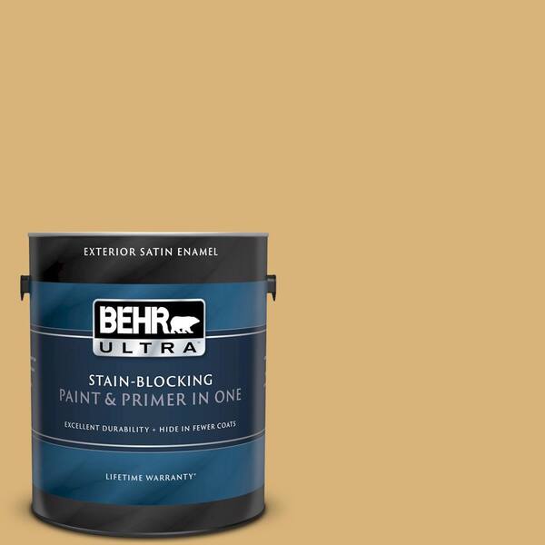 BEHR ULTRA 1 gal. #UL180-22 Egyptian Temple Satin Enamel Exterior Paint and Primer in One