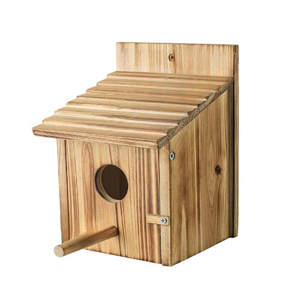 Unbranded Hanging Birdhouse Feeder with Wooden Front Pole Water Proof/Weather Proof (1-Pack)
