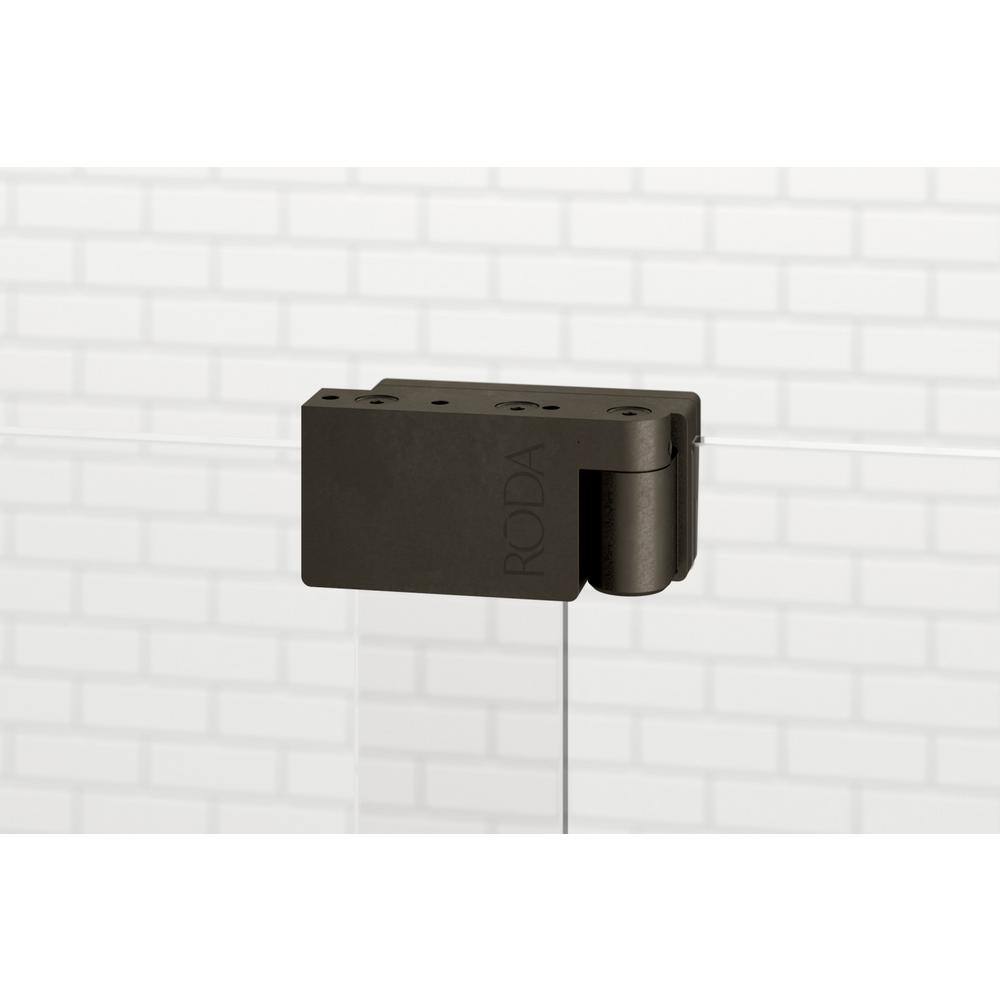 Cantour 76" Frameless Shower Door with Oil Rubbed Bronze Finish