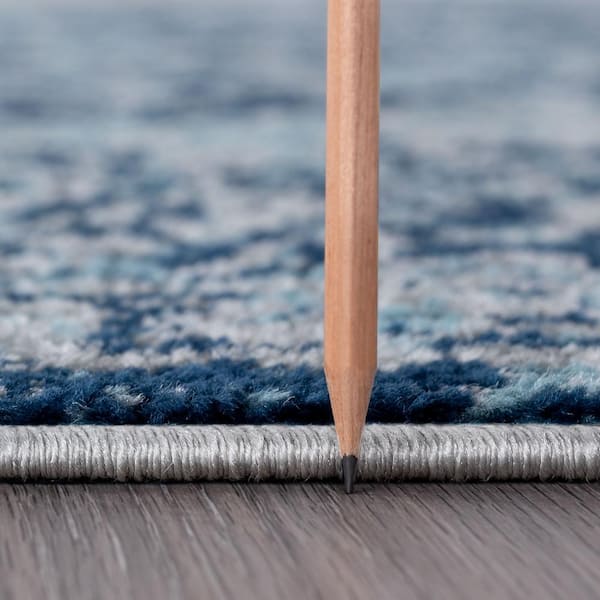 Diamond Abstract Blue 3 ft. x 5 ft. Indoor Area Rug