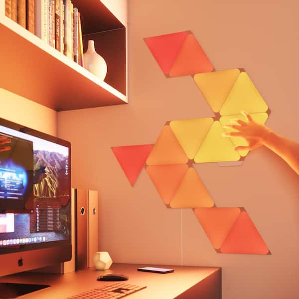 Nanoleaf Shapes-Triangles Smarter Kit NL47-7003TW-7PK - The Home Depot
