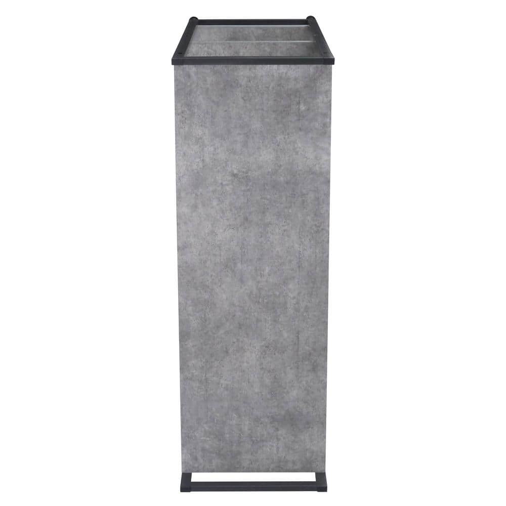 Gray and Black 3-Tier Industrial Bookshelf