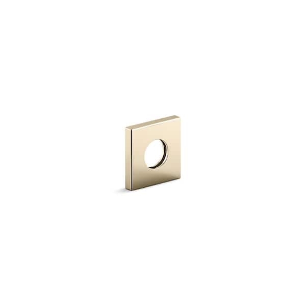 KOHLER Shower Arm Trim Kit Square in Vibrant French Gold
