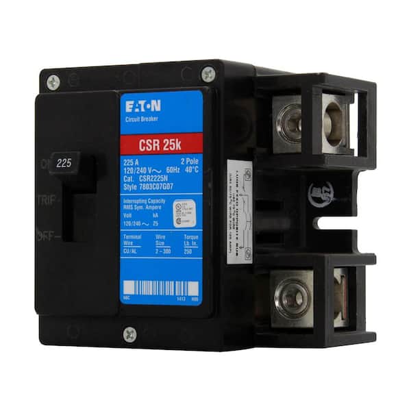 Eaton CSR 225 Amp 2-Pole 25 kAIC Main Circuit Breaker CSR2225N