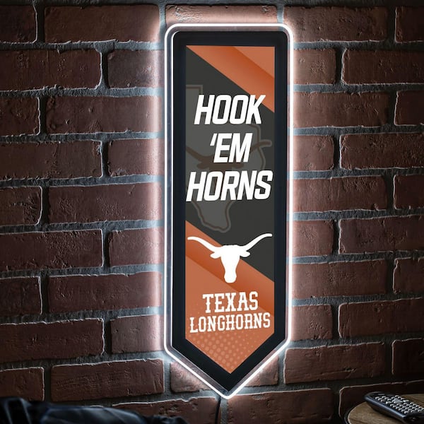 Evergreen University of Texas Pennant 9 in. x 23 in. Plug-in LED Lighted Sign