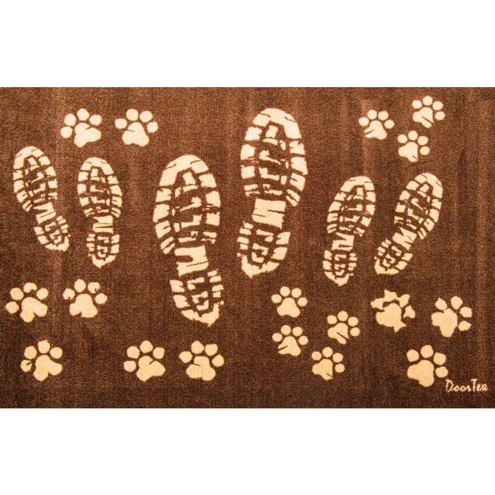 Doortex Brown 24 in. x 39 in. Boots Design Rectangular Indoor Wash Room Mat price history on PriceWatchPro