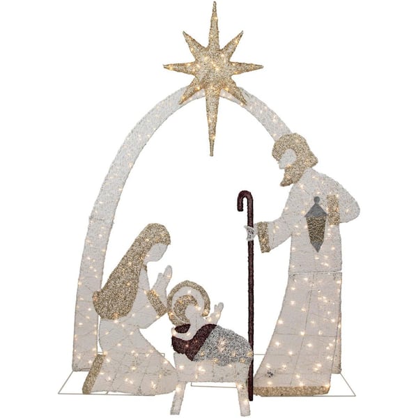 41 in. LED Lighted Holy Family Nativity Scene Outdoor Christmas Decoration
