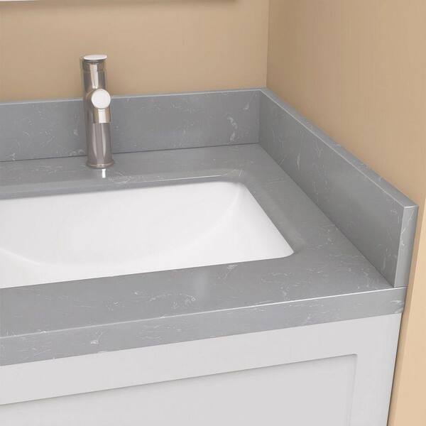 NTQ Gudt 21 in. Engineered Stone Vanity Sidesplash Bathroom Vanity