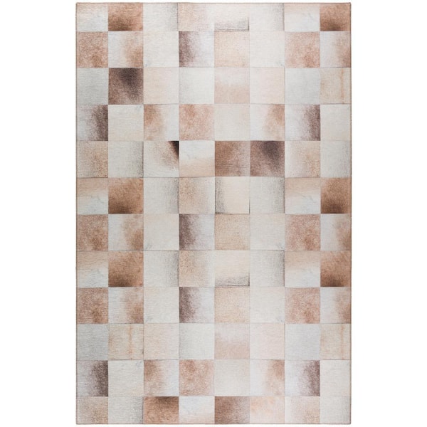 Laredo Beige 10 ft. x 14 ft. Indoor/Outdoor Washable Area Rug