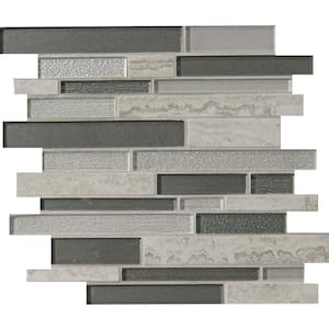 Snow Mass Interlocking 11.81 in. x 11.81 in. Textured Multi-Surface Patterned Look Wall Tile (9.7 sq. ft./Case)
