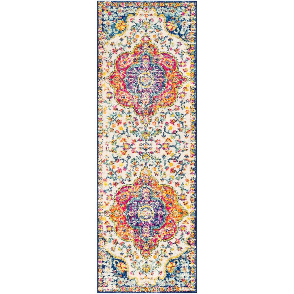 Alois Pink/Blue 2 ft. 7 in. x 7 ft. 6 in. Oriental Runner Rug price history on PriceWatchPro