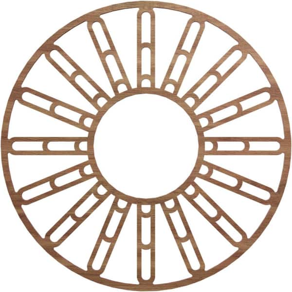 Ekena Millwork 28 in. x 10.75 in. x 0.375 in. Wood Medallion Moulding