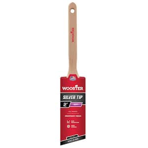 2 in. Silver Tip Polyester Semi Oval Angle Sash Brush