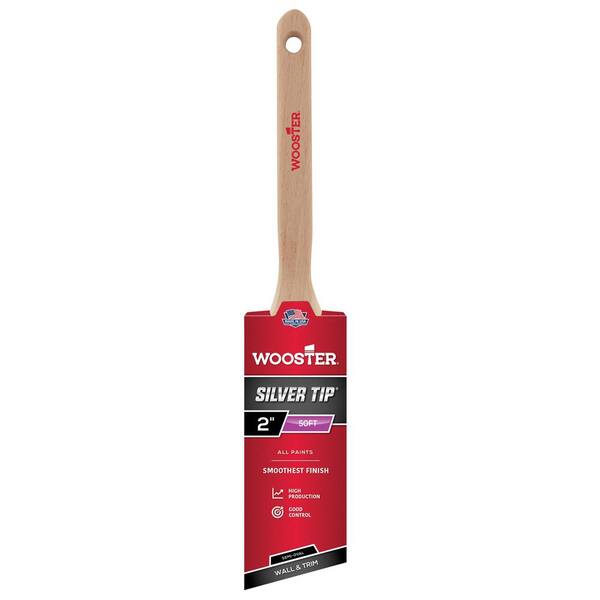 Wooster 2 in. Silver Tip Polyester Semi Oval Angle Sash Brush