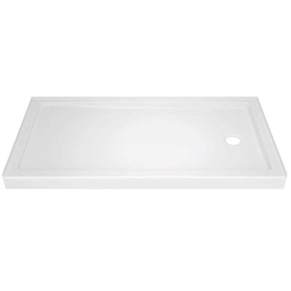 Delta Classic 400 60 x 32 Alcove Shower Pan Base with Right Drain in White