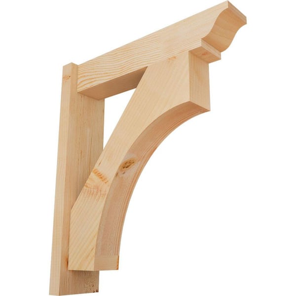 Ekena Millwork 6 in. x 26 in. x 22 in. Douglas Fir Westlake Traditional Smooth Outlooker