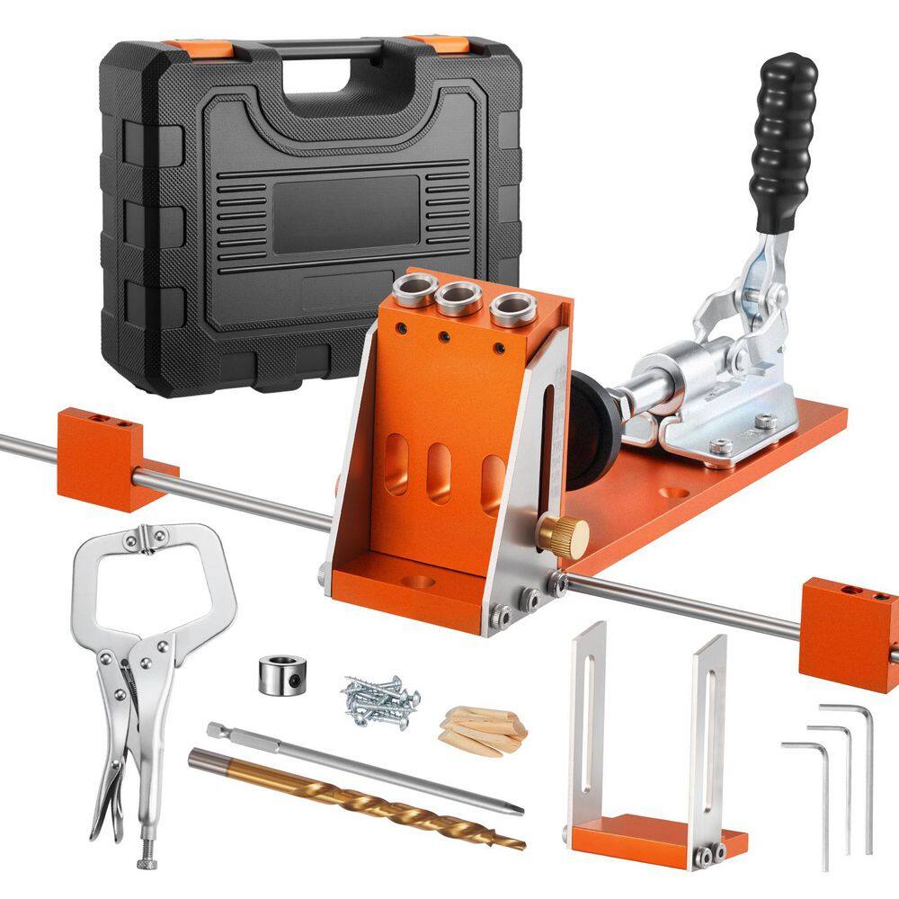 Pocket Hole Jig Kit, 1/2 to 1-1/2 in., Jig Pocket Hole System with Toolcase, C-Clamp, Step Drill, Hex Wrench 2025 update price history on PriceWatchPro