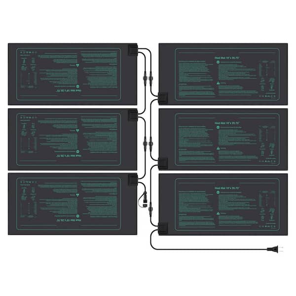 Justincity 10 in. x 20.75 in. Seed Starter Heat Mat Daisy Chain
