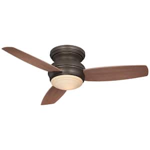 Traditional Concept 44 in. Integrated LED Indoor/Outdoor Oil Rubbed Bronze Ceiling Fan with Light with Wall Control