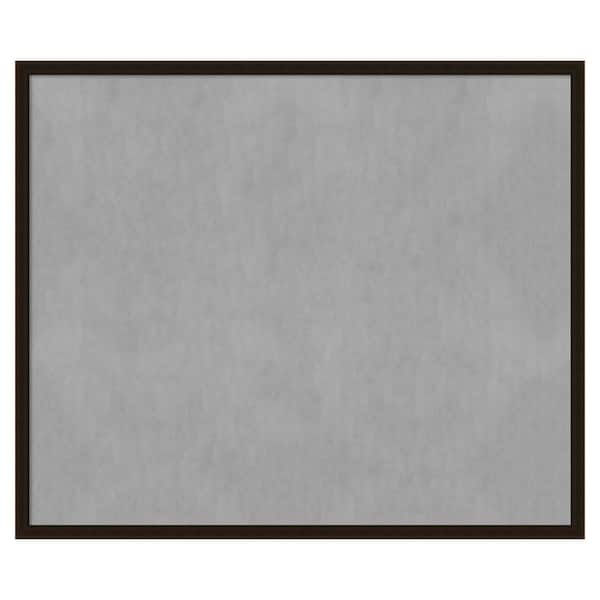 Amanti Art Espresso Brown 50 in. x 42 in. Framed Magnetic Board