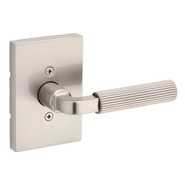 Kwikset Mirada Satin Nickel Rectangle Half Dummy Door Handle with