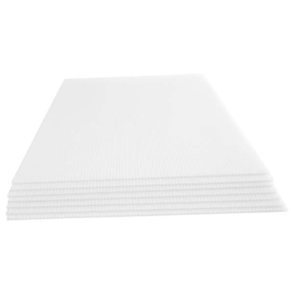 Wellco 24 in. x 18 in. x 0.157 in. (4 mm) White Waterproof Corrugated Plastic Sign Blank Lawn Signs for Outside (20-Pack)